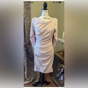 Betsy & Adam Soft Pink Long Sleeve Dress